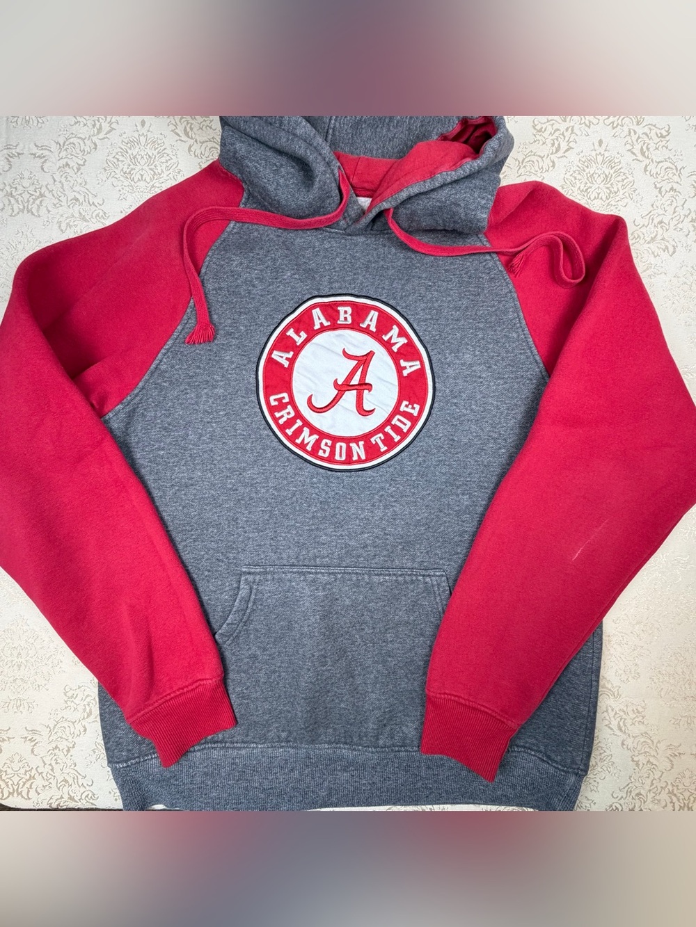 Alabama Crimson Tide Grey & Crimson Hoodie, M